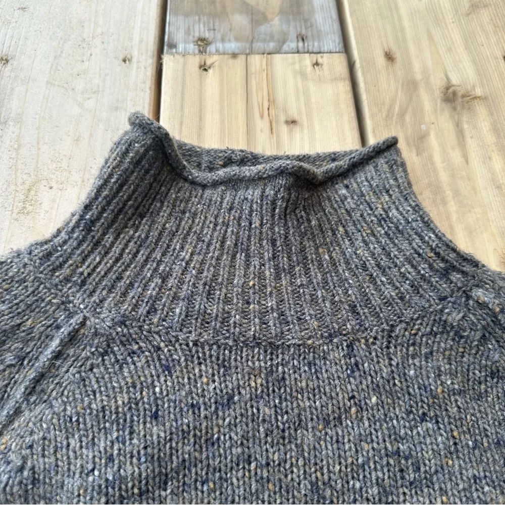 Lilla P Speckled Dolman Sleeve Pullover Sweater S